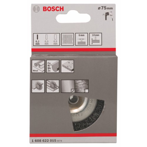 Bosch 1608622015 Schleifzubehör Scheibenbürste 75 mm grob 0,2 mm - 2