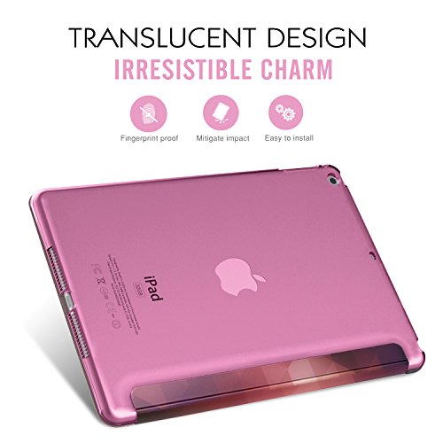 MoKo Hülle für iPad Air – PU Leder Tasche Schale Smart Case mit Translucent Rücken Deckel, mit Auto Schlaf/Wach Funktion und Standfunktion für iPad Air / iPad 5 (5th Gen) 9.7″ Tablet, Fantasie Diamant - 2