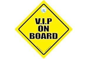IWANTTHATSIGN.COM VIP On Board Car Sign, VIP On Board, V.I.P On Board, VIP, Very Important Person, Baby On Board Sign Style, Bumper Sticker, Decal, Car Sign, Funny Car Signs, Road Sign, Baby on Board, Retirement Sign, Status Sign, Car Sticker