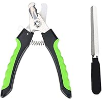 Ewolee Professionelle Krallenschere, Krallenzange mit Schutzvorrichtung KOSTENLOSER Nagelfeile für Hunde, Krallenpflege für Kleine, Mittel Große Hunde, Katzen, Kaninchen,Vögel, Meerschweinchen andere Nager
