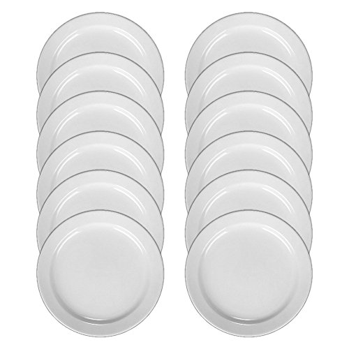 Holst Porzellan FT 019 FA1 Oferta de 12 Plato Plano 19 cm, High Alumina Porcelana, Blanco, Weiß