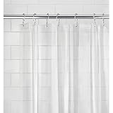 mDesign 2er-Set PVC-freier Duschvorhang aus PEVA – geruchloser, wasserfester Anti-Schimmel-Duschvorhang mit Magneten im Saum – ideal als Badewannenvorhang 183 cm x 183 cm – durchsichtig