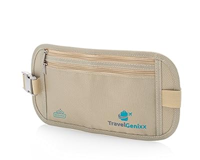 TraveGenixx geldgürtel TravelGenixx Ceinture porte-monnaie cachée de voyage, pochette de tour de taille (Beige)