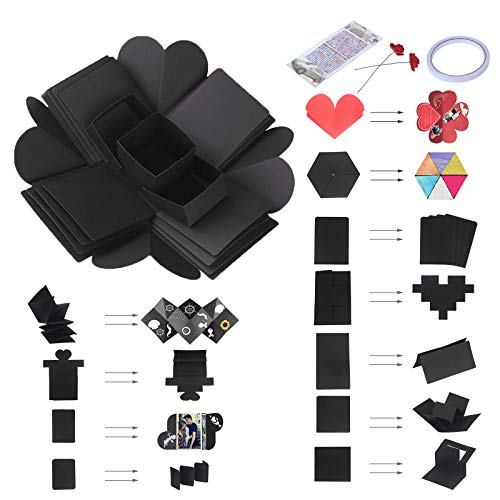 KATOOM Explosion Box,Album di Foto Regalo Regalo Creativo Romantico e in Il Giorno di San Valentino Anniversario Compleanno Festa è Una Sorpresa Perfetta e 1PCS Adesivo in Cristallo colorato