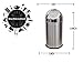 King-International Small Push Dustbin Table Top (5