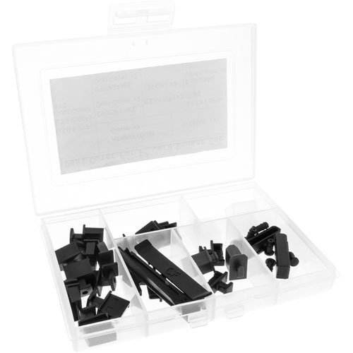 Staubschutz-Set für Frontpanel und Cardreader (30-teilig) schwarz (2 Stück)