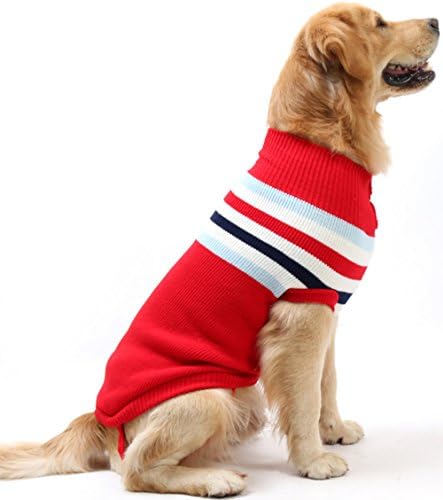 SiYang Dog Clothes Winter Woolen Sweater Knitwear Puppy Clothing Warm Coat for Small Medium and large Dog(Red,S)