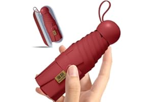 Moorrlii Travel Mini Umbrella for Purse With Case-Small Compact UV Umbrella Protection Sun-Lightweight Tiny Pocket Umbrella with Case for Women, Girls