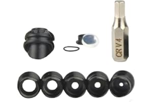 AMEYXGS MILAEM Archery 37/45 Degree Hooded Peep Sight Compound Bow Peep Sight Inner Core 6X 8X Clarifier Aperture Lens Kits (Black, 37 Degree 8X)