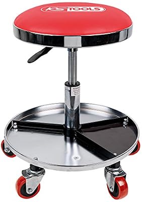KS Tools 500.8004 fahrbarer et atelier Tabouret réglable, charge jusqu'à 135 Kg