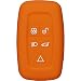 Produktbild PhoneNatic Silikon Schlüssel Hülle für die Jaguar Land Rover Old Range Rover 5-Tasten Fernbedienung in orange Funkschlüssel 5-Key