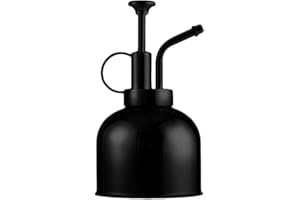 MOTTDAM Vaporisateur en acier inoxydable avec pompe supérieure - 300 ml - Pour rebord de fenêtre, orchidées, plantes aériennes - Noir