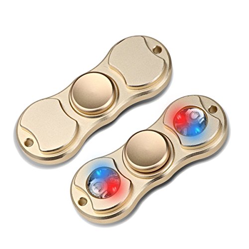 Fidget Spinner Tri Fidget Hand,Fidget Toy with High Speed Ceramic Bearing, EDC Focus Toy Great for ADD, ADHD, Anxiety, Killing Time 1.5-5 Minutes Average Spins. (Led Golden) Fidget Spinner Tri Fidget Hand,Fidget Toy with High Speed Ceramic Bearing, EDC Focus Toy Great for ADD, ADHD, Anxiety, Killing Time 1.5-5 Minutes Average Spins. (Led Golden)