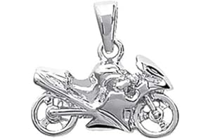 NKlaus massiver Biker 925er Sterlingsilber Silber Motorrad Ketten Anhänger Herren 19x11mm 5049