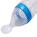 Hengsong Infant Silicone Feeding Bottle Squeeze Spoon Food Supplement Rice Cereal Bottle (Blue)