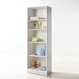 Kinderregal: Massivholz,Kiefer Massivholz; Farbe: Weiß