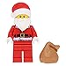 Produktbild LEGO® Santa, Red Legs, Fur Lined Jacket with Button, Gray Bushy Eyebrows