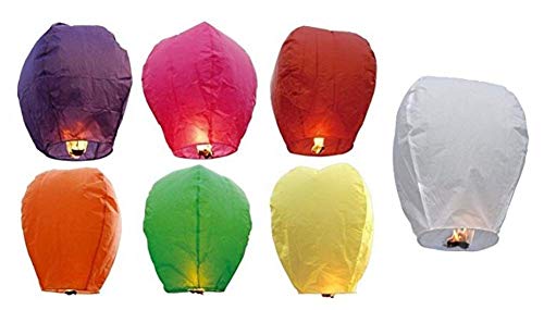 libelyef Chinese Sky Lanterns 14PCS Wire-Free Flying Chinese Sky Lanterns Environmentally Friendly Chinese Lanterns with Multi-Color for Birthdays,Festive worth buying