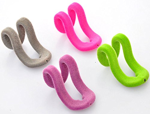 Blue Vessel 10pcs kreativer Mini Beflockung Kleiderbügel Einfacher Haken Wandschrank -Organisator - 6