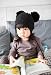 Fulltime(TM) Cute Winter Baby Kids Girls Boys Pom Pom Warm Knitted Woolen Caps Hats (Black)