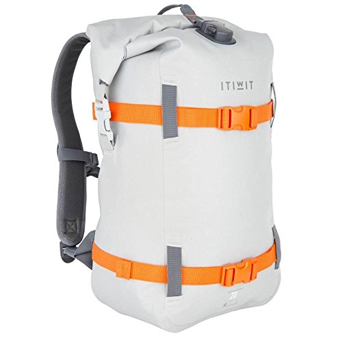 Preisvergleich Produktbild Itiwit Wasserdichter Rucksack, für Stand Up Paddling, Kayakfahren, Segeln, hellgrau
