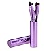 ACEVIVI 5 pcs Romantic Purple High Quality Eye Makeup Brush Face Brush with Shinning Purple Cylinder Case