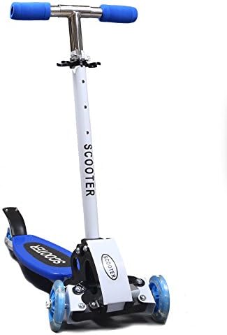 KioiKioi Scooter kickscooter 3 wheels for Boys & Girls Toddlers Kids Children Aged 2~8, Kick Scooter with Foldable Design, Adjustable Handles & Height, Lightweight Construction, Blue