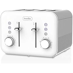 Breville VTT687 4 Slice High Gloss Toaster, White by Breville