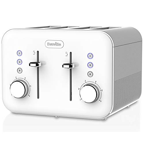 Breville VTT687 4 Slice High Gloss Toaster, White by Breville