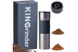 Macinacaffè manuale K 4 di KINGrinder con macine coniche in acciaio inossidabile, Perfetto per il caffè filtrato, Macinatore a tutto tondo