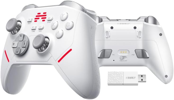 BEITONG PC Wireless Controller with Mechanical Buttons, TMR Joysticks & Triggers Gamepad Controller for PC Windows/Switch/Android,Enhanced Turbo/Macro,1000Hz Report Rate PC Gaming Controller KP20