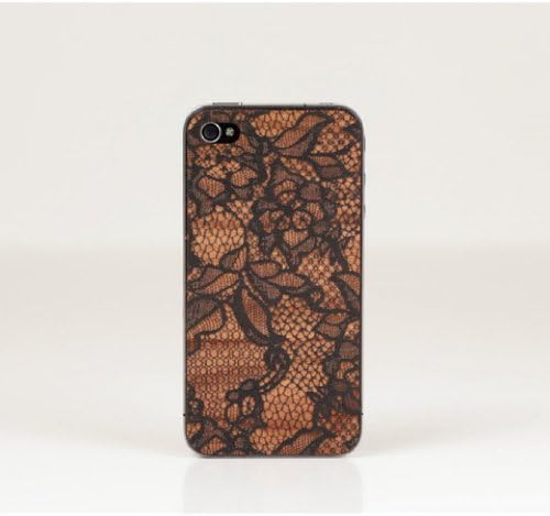 Lazerwood Anne Marie Jackson 22140 Wooden Cover with Screen Protector for Apple iPhone 5/5S / Lace Design