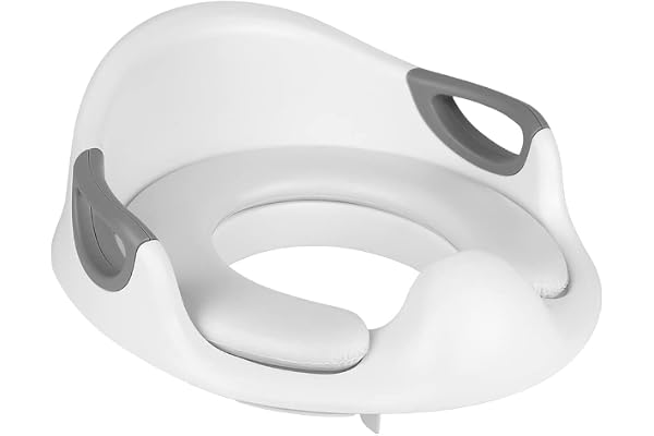 Drumm Réducteur de Toilette,Taille Bébé Anneau de toilette pour Enfant,Rehausseur WC Enfant,Siège d'entraînement de Toilette Pot,Propreté Apprentissage Adaptateur(Blanc)