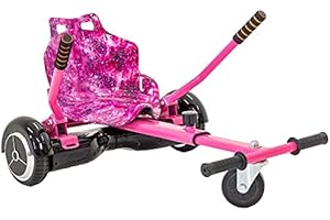 iRollers HoverKart Galaxy Pink Kart Attachment Fits All Hoverboards Swegways 6.5, 8, 10 Adjustable Hoverboard seat go Kart for Hoverboard Compatible Sleek Cool UK Seller Limited Edition
