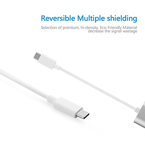 RDII USB 3.1 Typ C (USB-C & Thunderbolt 3 Port kompatibel) an RJ45 Ethernet LAN Netzwerkadapter Aluminium für Macbook / Google ChromeBook Pixel / MateBook / Lumia 950XL und andere USB-C Geräte, Silber - 7