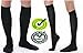 Produktbild Unisex Herren Frauen Miracle Bein Anti Müdigkeit/Medical Grade Abgestufte Kompression Socken/Strümpfe Paar große 4 Sport Athletic/Running/Schwangerschaft/Flug/Reisen/Krankenschwester/Medical Recovery/Professional trägt Dark Black Large-Xtra Large