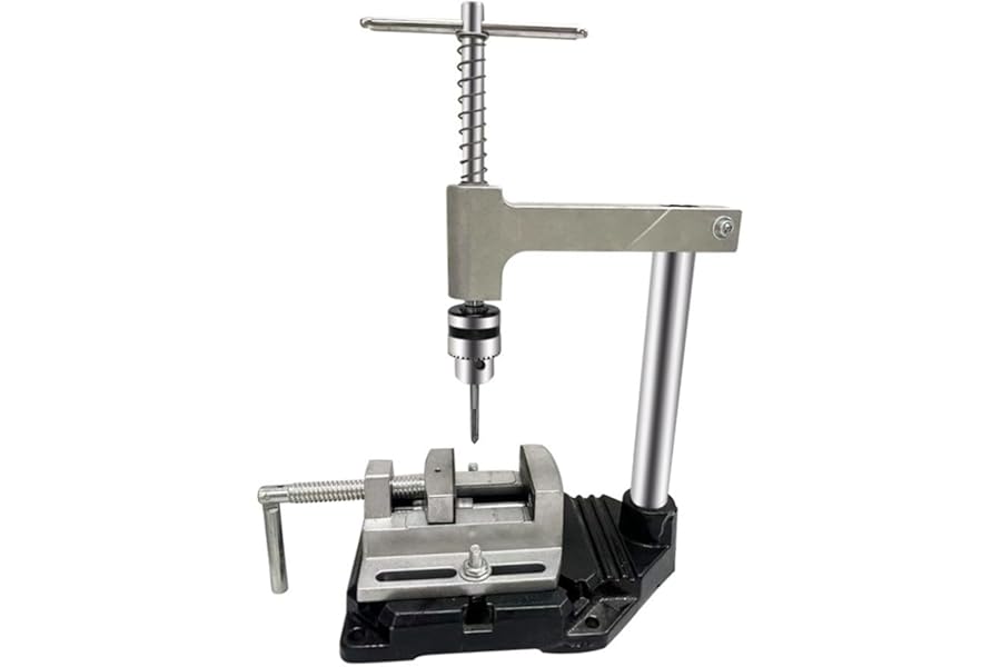 Eawfgtuw for Adjustable Manual Vertical Tapping Machine for .5-10mm Screw Taps, Aluminum Alloy or Cast Iron Tap Wrench with Ratchet Swing Arm, Compact(Aluminum Alloy)