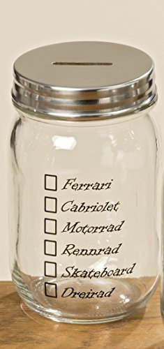 Preisvergleich Produktbild Spardose Sparbüchse Vorratsglas (Ferrari Dreirad)