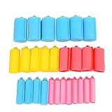 inkint 27pcs 5 Sizes Colorful Soft Sponge Hair Roller Foam Hair Styling Curler Sleeping Hair DIY Curling Tool for Lady Girl