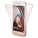 Produktbild Apple iPhone 7 Plus/8 Plus Hülle 360 Grad Handyhülle von NALIA, Full Cover Vorne Hinten Rundum Doppel-Schutz Dünnes Ganzkörper Case Silikon Transparenter Displayschutz & Rückseite, Farbe:Rose Gold
