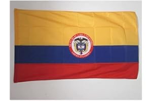 AZ FLAG Colombia coat of arms Flag 3' x 5' for a pole - colombian flags 90 x 150 cm - Banner 3x5 ft with hole
