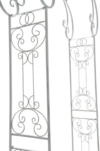 CLP Metall-Rosenbogen SAKI, Design orientalisch, Eisen pulverbeschichtet, ca. 115 x 30 cm, Höhe 250 cm antik-weiß - 6