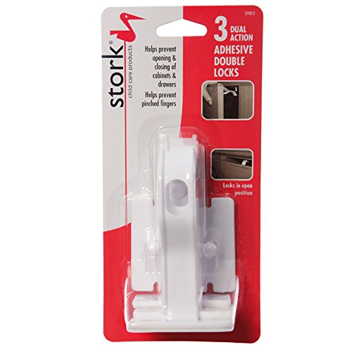 Stork Child Care Adhesive Cabinet Locks (3 Pack)