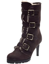 Kesslord - Botas de cuero para mujer