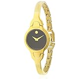 Movado Women's Gold Tone Steel Bracelet & Case Swiss Quartz Watch 0606936