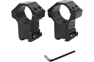 ProWildGear 1" or 30mm Dovetail Scope Mount Rings High Low Profile for 11mm or 20mm Dovetail Picatinny 1 Pair (black-25mm-high Narrow)