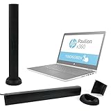 DURAGADGET Altavoz Soundbar para Portátil Asus K540LA XX659T / Chuwi LapBook 12.3 / HP 14 bs036ng , HP 15 bs030n , HP OMEN 15-ce002ns , HP Pavillion 15 cc508ns - Incluye pinza y base de apoyo