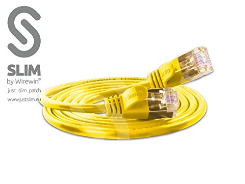 Preisvergleich Produktbild WIREWIN Light CAT6 Patchkabel rund (geschirmt,gelb,0.15m)