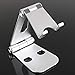 Produktbild Faltbarer Handyständer, universell tragbare Handyhalterung Tablet Ständer mit verstellbarer drehbarer Basis Schreibtischhalterung für 8,9 - 25,4 cm Android iPhone Smartphones, Tablet, silber, Free Size