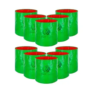PLANT CARE HDPE Gardening Grow Bag, Nursery Cover Green Bags, Indoor & Outdoor Grow Containers for Vegetables Fruits Flowers.-Pack of 10 (18 in X 18 in)